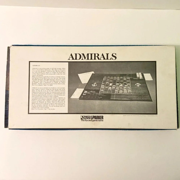 Vintage 1972 Admirals Board Game Parker Brothers Missing Instructions - Picture 2 of 12